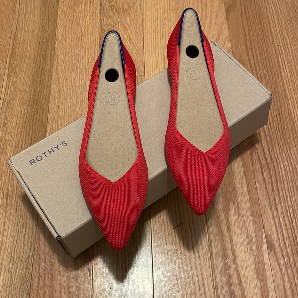 Rothy’s Point In Color Flame, Size 9 - image 1